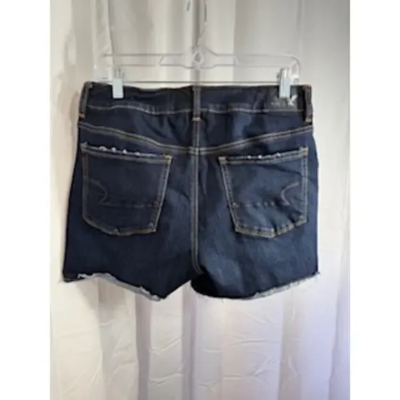 American Eagle Super Stretch Hi-Rise Shortie Women's Size 12 Cutoff Shorts - Picture 2 of 7